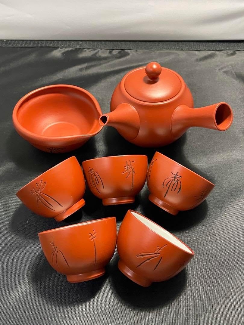 常滑焼「朱泥」茶器セット 常滑焼 吉川秀樹 朱泥 茶器セット